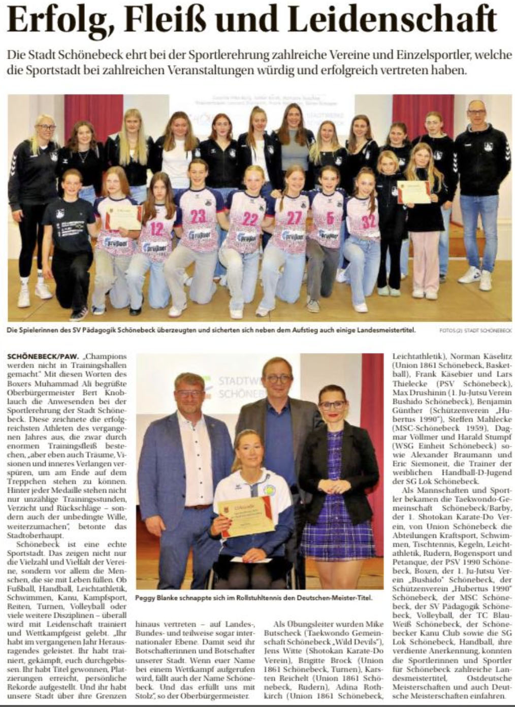 Volksstimmebericht vom 09. März 2026